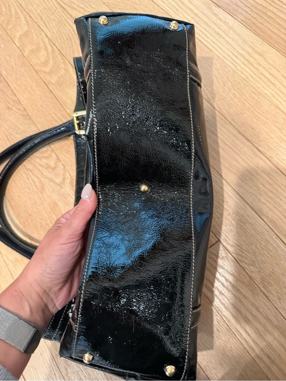 Gucci patent tote bag